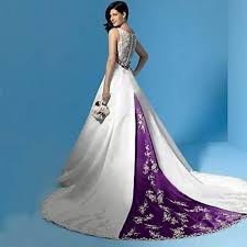 Low back petite wedding dress with fringe swags. 45 Ideas For White And Purple Wedding Dress Wedding Ideas