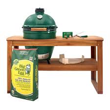 Wheeled stands make moving your green egg much easier and safer, while tables i have reviewed the top 4 big green egg stands available on the market to help you choose the right one for your egg! Big Green Egg Large Acacia Table Package Fiesta Pools And Spas