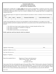 How to apply for a surety bonded title step 1: Arkansas State Police Vin Check Fill Online Printable Fillable Blank Pdffiller