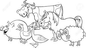 Funny Animals Farm Animals Clipart Black And White 562 Cartoon Coloring Pages Cartoon Illustration Free Coloring Pages