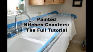 I don't have any laminate countertops to try this on so i am going to buy a laminate countertop to replace a solid surface counter/integrated sink that i hate. How To Paint Laminate Counters With A Paint Kit January 2019 Youtube