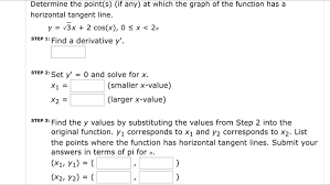 A tangent is a line that intersects a curve at only one point and does not pass through it, such that its slope is equal to the curve's slope at that point. Determine The Point S If Any At Which The Graph Of Chegg Com
