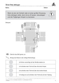 Sopad Unterrichtsmaterial Sachunterricht Verkehrserziehung Verkehrserziehung Radfahren Links Abbiegen