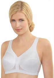 Glamorise Womens Plus Size Magic Lift Front Close Posture Support Bra 1265 White 46k