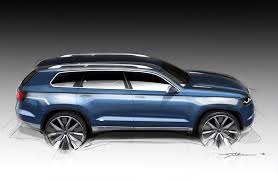 Vw Unveils Crossblue Plug In Suv With Ipad Mini Headrests And 85mpge Efficiency Eyes On Car Design Concept Car Sketch Car
