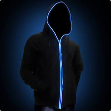 led hoodie blau kapuzenpullover leuchtende kleidung dunkle fotografie led kapuzenpullover