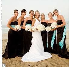 Black And Turquoise Wedding Colors Teal Wedding Black Bridesmaid Dresses