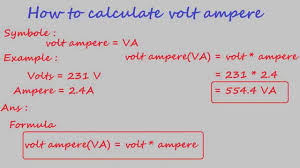 How To Calculate Volt Ampere Electrical Calculation