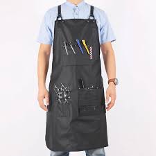 Weeyi Women Men Black Barber Aprons Beauty Shop Hairdressing Waterproof Salon Apron For Beauty Hairdresser W Eather Straps Aprons Aliexpress