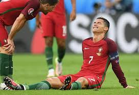 A crying shame for ronaldo but portugal recovered. Final Portugal Vs France 2016