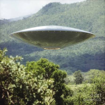 Ufo Above Trees #1 PH๏τograph by Ktsdesign / SciencepH๏τolibrary - Fine Art  America