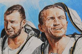 Chris Calle (B 1961) "Frank Borman & James Lovell" sold at auction