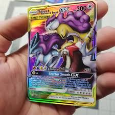 Suicune Raikou Entei Gx Full Art Rainbow Holo Custom Orica Etsy In 2020 Pokemon Cards Pokemon Fusion Card