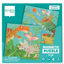 Manufactured from premium quality materials including 100% recycled paperboard. Scratch Magnetic Puzzle Dino 18 Cm Cardboard Green 40 Piece Twm Tom Wholesale Management