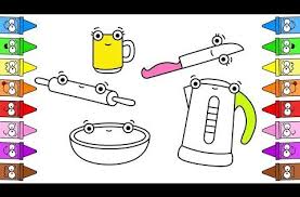 Maybe you would like to learn more about one of these? Drawing Kitchen Utensils Coloring Page Kitchen Kitchen Utensils For Kids Youtube Coloring Pages Coloring For Kids Drawings
