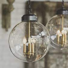 Clear Glass Globe Hanging Lantern Large Globe Pendant Light Globe Pendant Glass Globe Pendant
