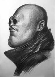 Laurence Fishburne As Morpheus By Court Jones Caricature Sketch Caricature Drawing Funny Caricatures