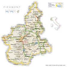 Surrounded by some of the highest mountains in europe, such as the gran paradiso and monte rosa, it is occupied to the east by the pianura padana, crossed by the largest river in italy, the po, and its many tributaries. A Map Of The Piedmont Region Of Italy Piedmont Italy Detailed Map Italy Map