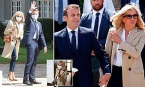 Who is emmanuel macron's wife? Emmanuel Macron And Wife Brigitte Arrive To Vote In Local Elections As Mid Term Wipeout Expected Daily Mail Online
