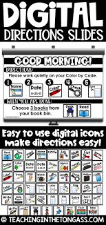 These Digital Class Slides With Moveable Direction Pieces Are So Convenient Versatile And Pra Digital Learning Classroom Teaching Technology Distance Learning