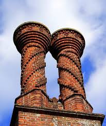 Two Chimneys Brick Art Brick Design Brick Chimney