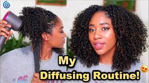 How I Diffuse For Curl Definition And Stretching My Wash And Go Routine Natural Hair Shrinkage Hair Shrinkage Shrinkage Natural Hair Natural Hair Styles