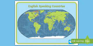English Speaking Countries Map Worksheet English Speaking Countries Map (Teacher Made)