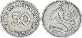Value of it depends on its condition, but its typical value ranges from two to 20 dollars. Deutschland 50 Pfennig Bdl Bank D Lander 50 Pfennig 1949 F Fehlpragung Rand Glatt Fehlpragung Vf Ma Shops