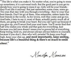 This Life Is What You Make It No Matter What You Re Going To Mess Up Sometimes It S An Universal Truth But The Monroe Quotes Quotes Marilyn Monroe Quotes