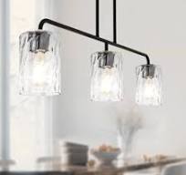 YANSUN 3 -Light Black Modern/contemporary Art glass Cylinder ...
