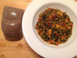It is known as miyan gushi in hausa, ofe egusi in igbo and efo elegusi in yoruba. Amala And Egusi Soup Steemit