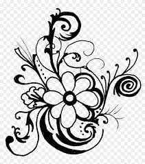 Flower euclidean, golden flower pattern, white and brown flowers illustration, flower arranging, golden frame, happy birthday vector. Black And White Flower Border Clipart Black And White Border Line Flowers Png Free Transparent Png Clipart Images Download