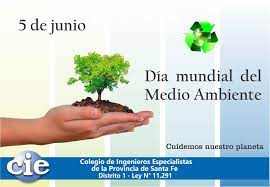 El día mundial del ambiente fue establecido por la organización de las naciones unidas (onu) en su resolución, el 15 de diciembre de 1977.se celebra desde 1974 el 5 de junio de cada año, fecha con la que se dio inicio a la conferencia de estocolmo en 1972. Dia Mundial Del Medio Ambiente Colegio De Ingenieros Especialistas De La Provincia De Santa Fe Distrito I
