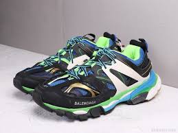 Balenciaga Track Sneakers Black And Green Balenciaga Track Sneaker Black Green Blue In 2020 Balenciaga Shoes Sneakers Balenciaga Sneakers