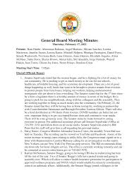 General Board Meeting Minutes