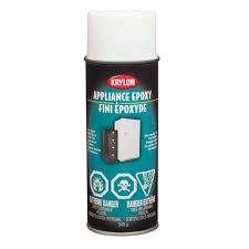 It's important that all grease and grime be removed from the appliance before you if you are changing your stove from black to white, for instance, you'll need to prime the stove before. Krylon Epoxy Finish Appliance Spray Paint 340 G White 432010007 Rona