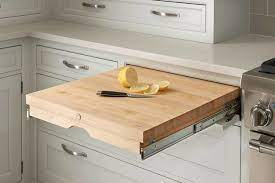 Our cabinets are built to last using only the finest quality lumber and american made components. Hidden Built In Cutting Board Traditional Kitchen Houston By Cabinets Designs Houzz Au