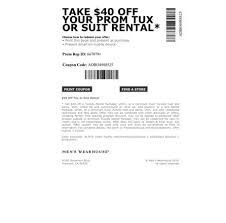 Printable Coupon For 40 Off Your Prom Tuxedo Or Suit Rental From The Men S Wearhouse Can Print Coupon Yourself At Ht Suit Rental Print Coupons Prom Tuxedo