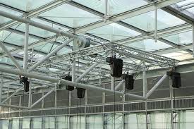 Lighting or stage truss allows lighting designers the freedom to hang led or automated fixtures, often called movers where ever they choose. Truss Mother Grid For Lighting Solution At Riverside Dublin Hoist Uk