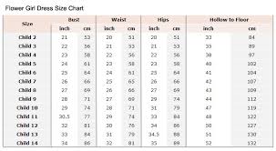 63 Curious Girls Dress Sizing Chart