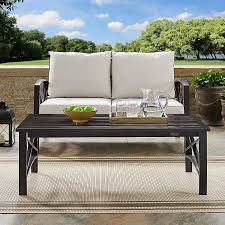 This contemporary coffee table is the perfect addition to your living room ensemble. Oiled Bronze Metal Dayton Outdoor Coffee Table Kirklands
