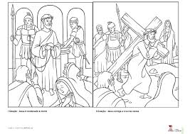 As meditações da via sacra são baseadas nas tradicionais 14 estações ou etapas em que se apresentam as cenas da paixão de cristo a serem meditadas pelos seus seguidores e devotos Via Sacra Para Colorir Baixar Pdf De Docero Com Br