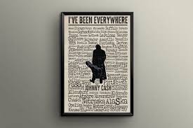 Johnny Cash I Ve Been Everywhere Poster Print 11x17 Etsy In 2020 Poster Prints Johnny Cash 11x17 Poster