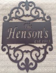 Metal Name Plate Address Plaque Metal Address Block Indoor Outdoor Decor Name Plates For Home Door Name Plates Name Plate