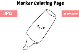 Signup to get the inside scoop from our monthly newsletters. Marker Coloring Page For Kids Graphic By Mybeautifulfiles Creative Fabrica