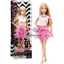 Barbie Fashionistas 44 Leather Ruffles Doll Fashions Tall Mattel Year 2014 Barbie Fashionistas Series 12 Inch Doll Set Barbie Cfg13 In White And Pink Ruffle Dress Plus Purse And Necklace Pink Ruffle Dress Tall Girl Fashion Fashionista