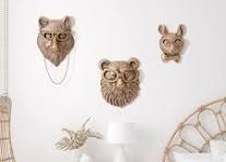 FOTN Animal Head Wall Decor,Gold Animal Heads Wall Decor,Faux Taxidermy  Wall Decor,Deer Head Wall Hanging Art Decor,Bronzed Resin Animal Hanging ...