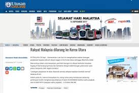 Explore tweets of tante bali @tantestwbali on twitter. Rakyat Malaysia Dilarang Ke Korea Utara Pdt Kuala Kangsar E Tanah Perak