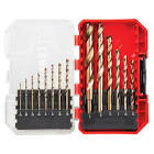 CMAM2214 Jobber Length Twist Drill Bits - Gold Ferrous Coated High-Speed Steel - Round Shank - Set of 14 Craftsman