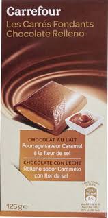 Carre Fondant Chocolat Relleno Carrefour 125 G